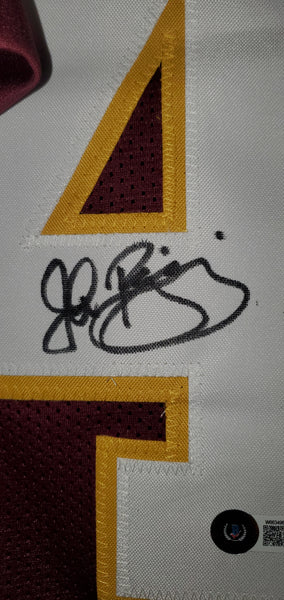 Washington Redskins John Riggins Framed Autographed Custom Jersey with Suede (BAS)
