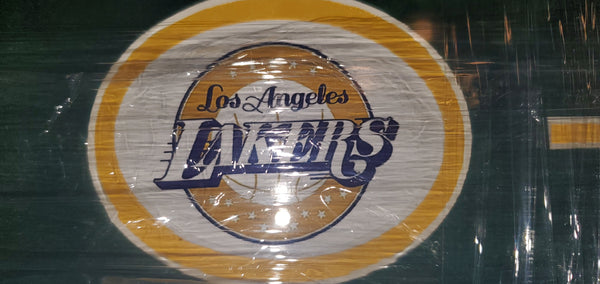 Boston Celtics/Los Angeles Lakers Larry Bird & Magic Johnson LED Framed Autographed 16x20 Photo with Suede (BAS)