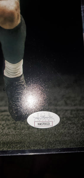 Philadelphia Eagles Video Framed Jalen Hurts Autographed 16x20 with suede upgrade (JSA)