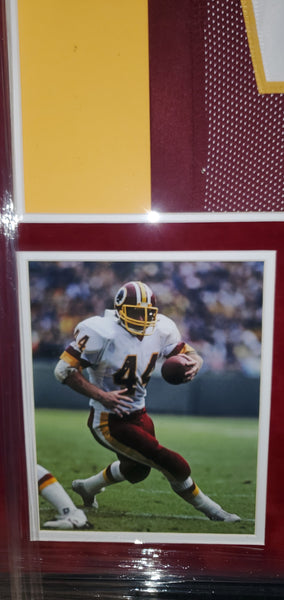 Washington Redskins John Riggins Framed Autographed Custom Jersey with Suede (BAS)