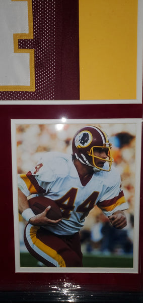 Washington Redskins John Riggins Framed Autographed Custom Jersey with Suede (BAS)
