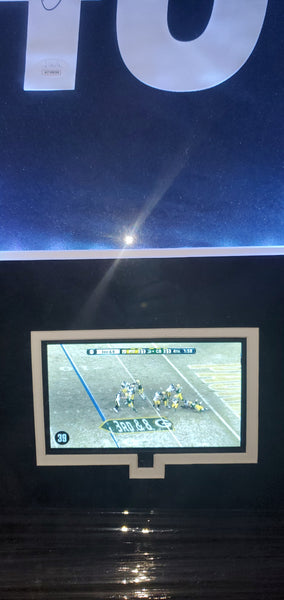 Pittsburgh Steelers Troy Polamalu Video/LED Framed Autographed Authentic Nike Replica Jersey with Double Suede (JSA)