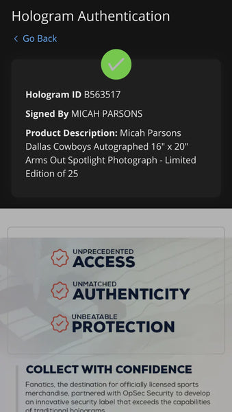 Dallas Cowboys Micah Parsons Framed Autographed 16x20 LE 12/25 (Fanatics)