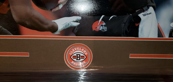 Cleveland Browns Baker Mayfield & Nick Chubb Framed Autographed 16x20 (JSA)
