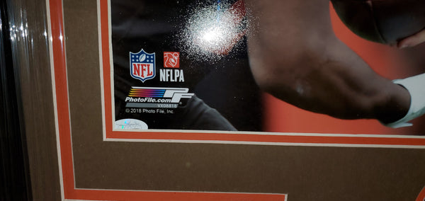 Cleveland Browns Baker Mayfield & Nick Chubb Framed Autographed 16x20 (JSA)