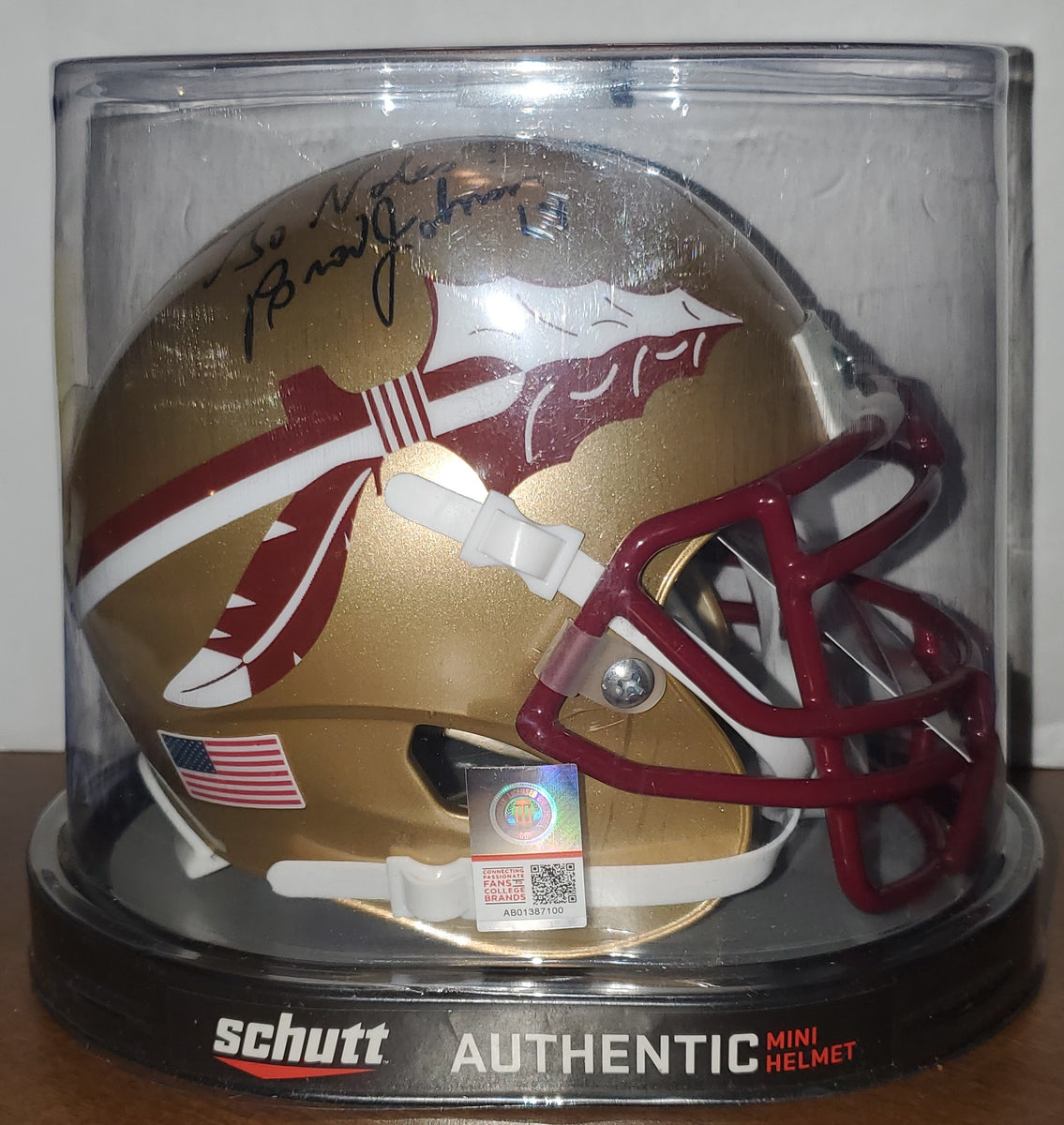 Deion Sanders FSU Seminoles Autographed Signed Full Size Schutt