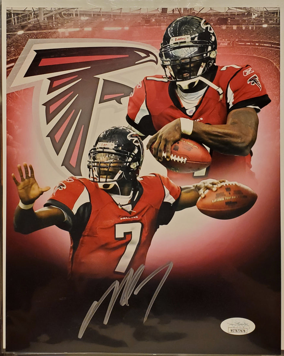 : Falcons Michael Vick Autographed Black Jersey JSA