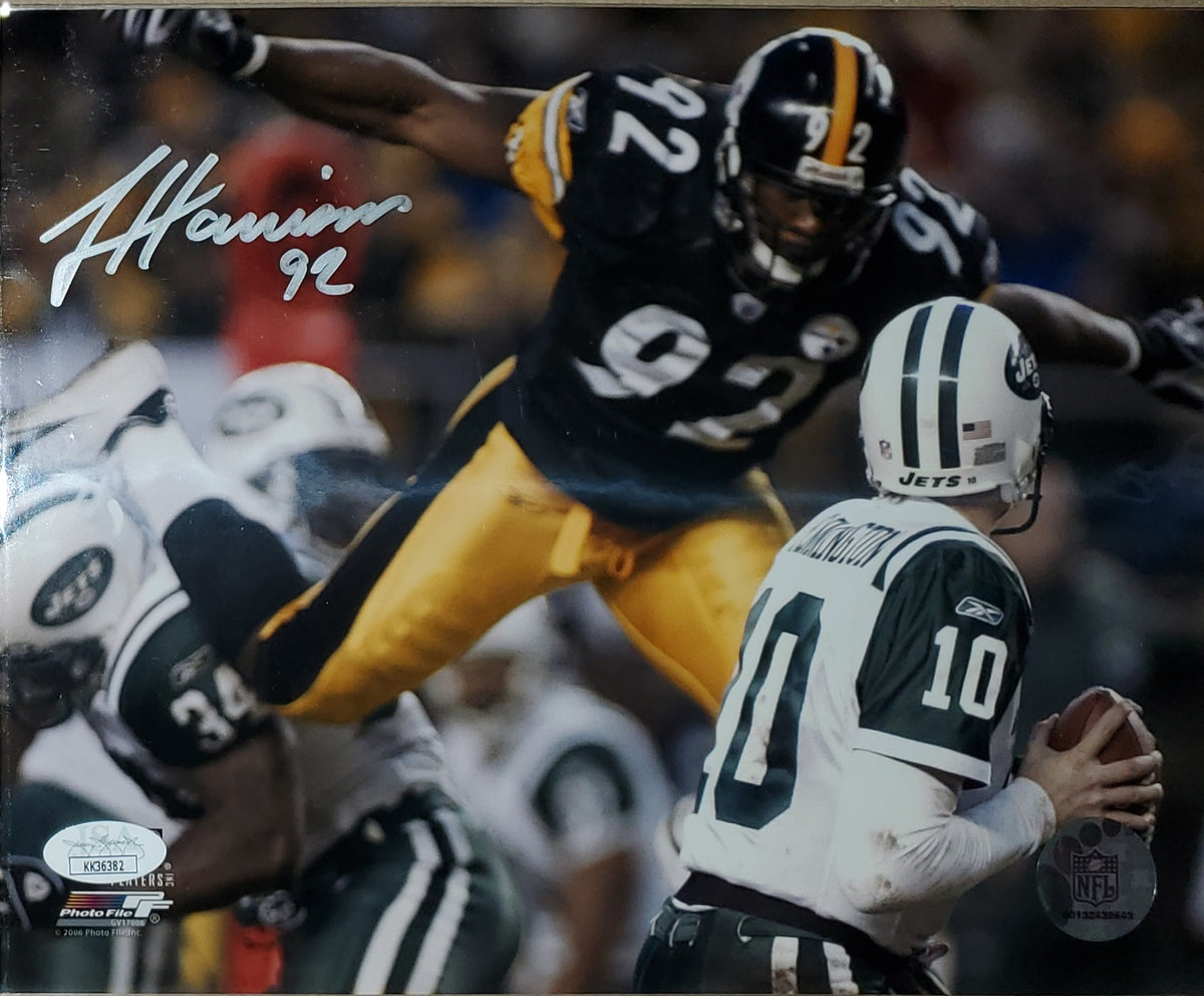 Pittsburgh Steelers Framed James Harrison Autographed 16x20 with suede –  Muncy's Memorabilia