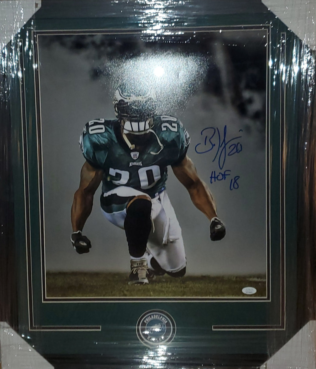 Framed Autographed/Signed Brian Dawkins 3x Inscribed HOF 18 16x20 Photo JSA  COA