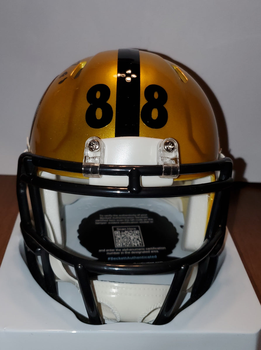 Pat Freiermuth Signed Pittsburgh Steelers Flash Mini Helmet — TSEShop