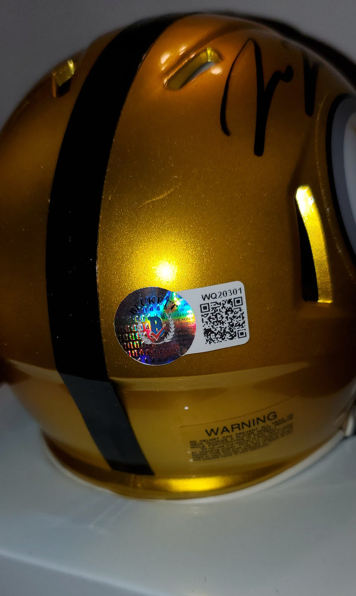 Pat Freiermuth Signed Pittsburgh Steelers Flash Mini Helmet — TSEShop