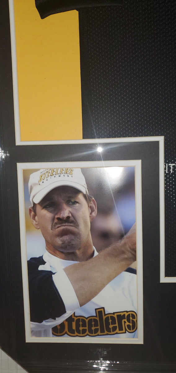 Bill Cowher Signed Pittsburgh Steelers Coach Highlight Stat Jersey