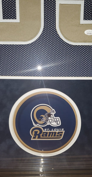 St. Louis Rams Aaron Donald Framed Autographed Custom Jersey with Suede Upgrade (JSA)