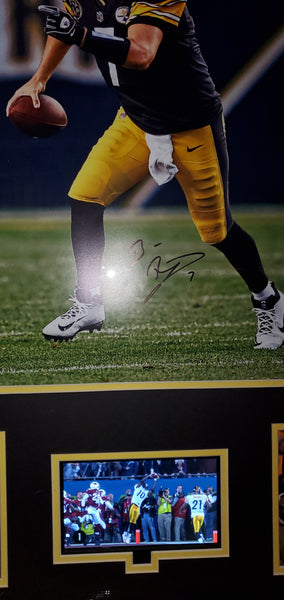 Pittsburgh Steelers Ben Roethlisberger Autographed Video Framed 16x20 Photo (Fanatics)