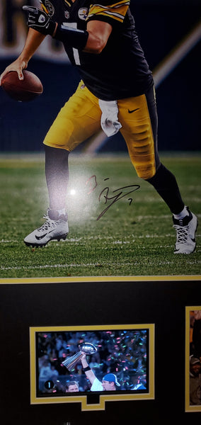 Pittsburgh Steelers Ben Roethlisberger Autographed Video Framed 16x20 Photo (Fanatics)