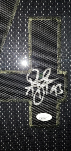 Pittsburgh Steelers Troy Polamalu Autographed Authentic Nike Salute to Service Video Framed Jersey with Suede Upgrade (JSA)