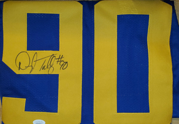 Darryl Talley Autographed Custom West Virginia Jersey (JSA)