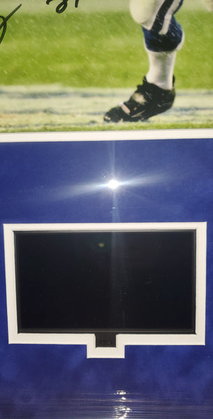 Indianapolis Colts Video Framed Autographed Peyton Manning 16x20 with HOF 21 Inscription and Suede (Fanatics)