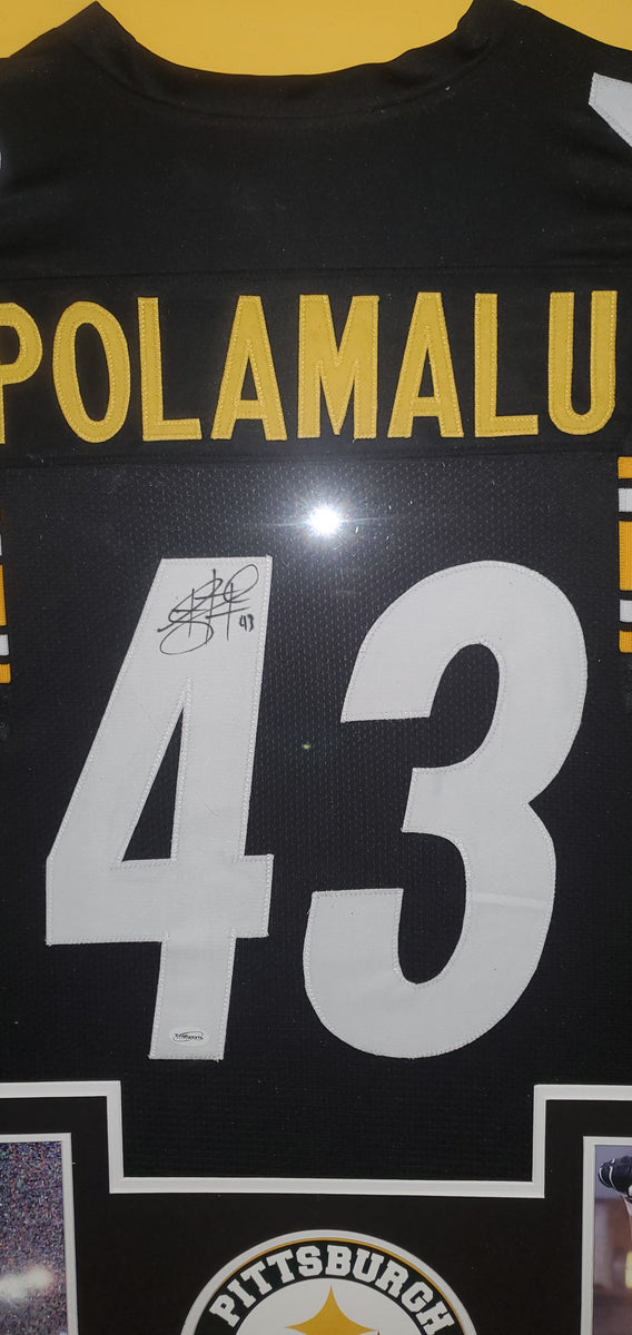 Troy Polamalu Framed Autographed Custom Jersey (TSE) – Muncy's Memorabilia