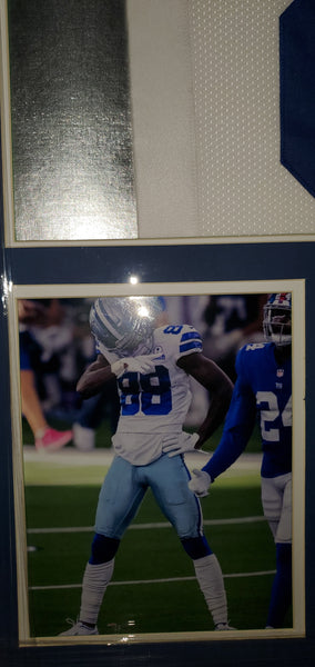 Dallas Cowboys Ceedee Lamb Framed Autographed Custom Jersey with Holographic Mat (JSA).