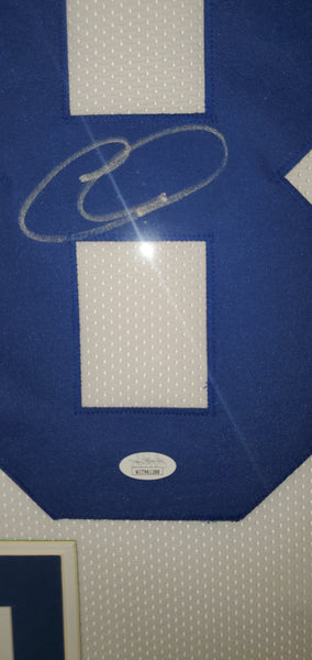Dallas Cowboys Ceedee Lamb Framed Autographed Custom Jersey with Holographic Mat (JSA).