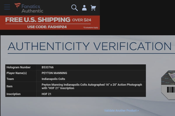 Indianapolis Colts Video Framed Autographed Peyton Manning 16x20 with HOF 21 Inscription and Suede (Fanatics)