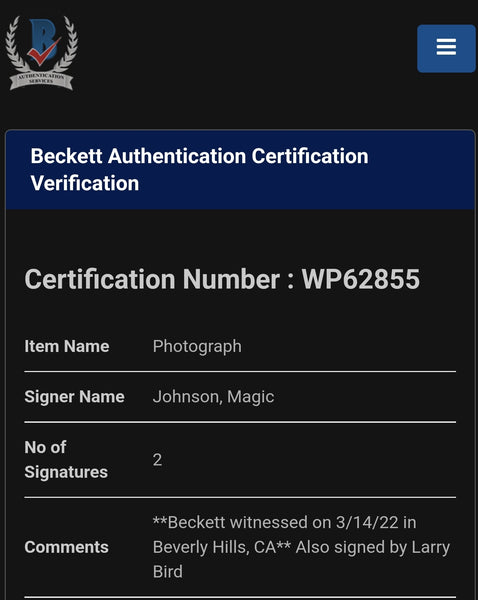 Boston Celtics/Los Angeles Lakers Larry Bird & Magic Johnson LED Framed Autographed 16x20 Photo with Suede (BAS)