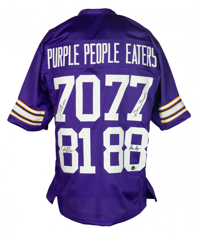 Gary Larsen Signed Custom Purple Football Jersey — Elite Ink