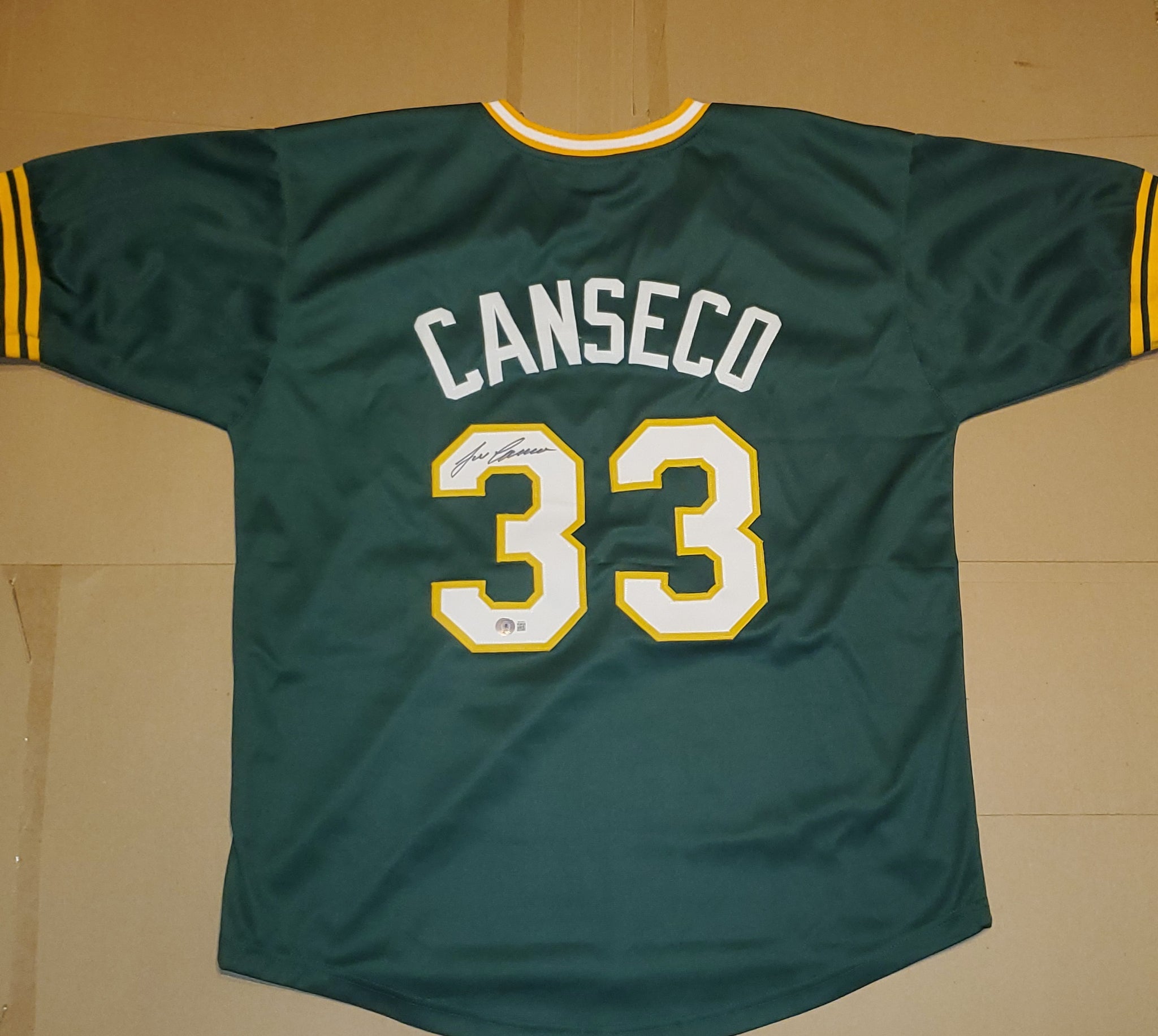 Jose Canseco Autographed Oakland A's Custom Jersey (BAS)