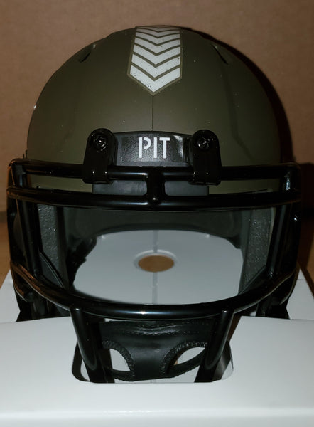 Pittsburgh Steelers Najee Harris Autographed Salute to Service Speed Mini Helmet (Fanatics)