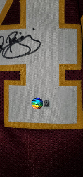 Washington Redskins John Riggins Framed Autographed Custom Jersey with Suede (BAS)