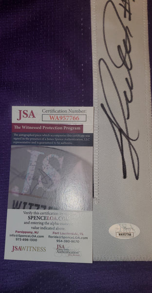 Jacob Hester Autographed Custom Jersey (JSA)