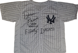 Dwier Brown Autographed Custom Yankees Jersey with Inscription (JSA)