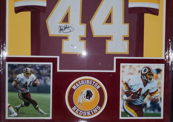 Washington Redskins John Riggins Framed Autographed Custom Jersey with Suede (BAS)