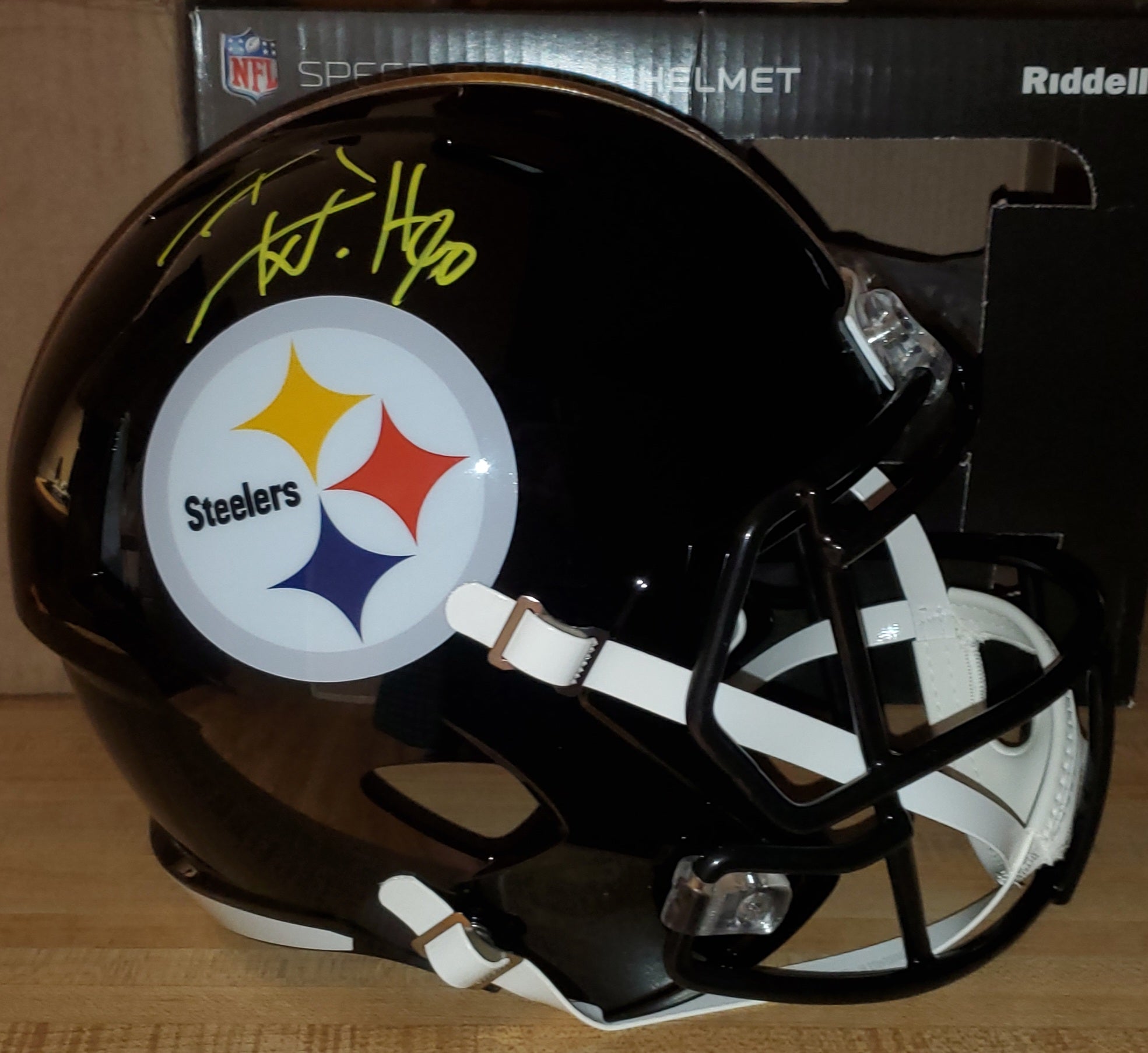 Pittsburgh Steelers T.J. Watt Autographed Full Size Replica Speed Helmet (BAS)