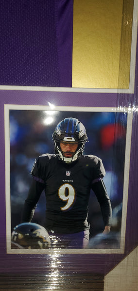 Baltimore Ravens Framed Justin Tucker Autographed Custom Jersey (JSA)