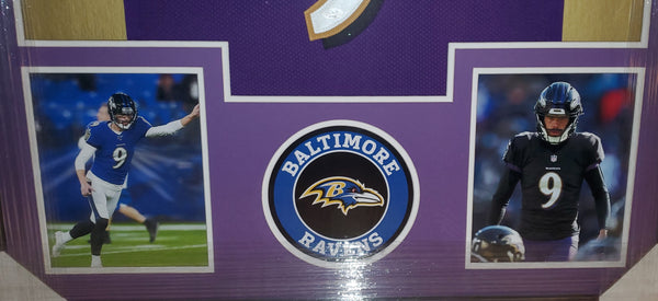 Baltimore Ravens Framed Justin Tucker Autographed Custom Jersey (JSA)