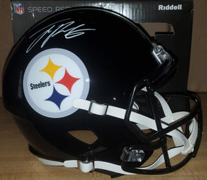 Pittsburgh Steelers Autographed Joey Porter Jr. Full Size Speed Replica Helmet (TSE)