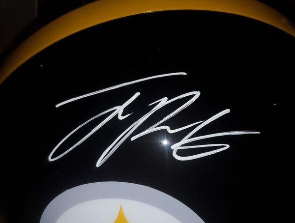 Pittsburgh Steelers Autographed Joey Porter Jr. Full Size Speed Replica Helmet (TSE)