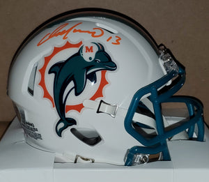 Miami Dolphins Autographed Dan Marino Speed Mini Helmet  (BAS)