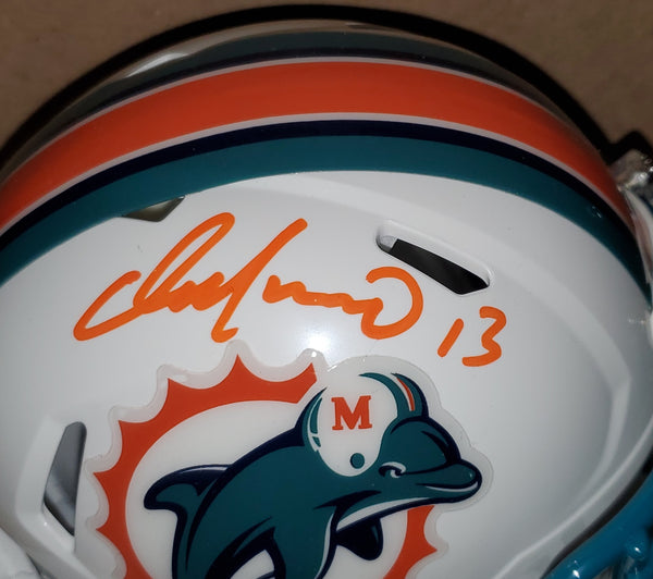 Miami Dolphins Autographed Dan Marino Speed Mini Helmet  (BAS)