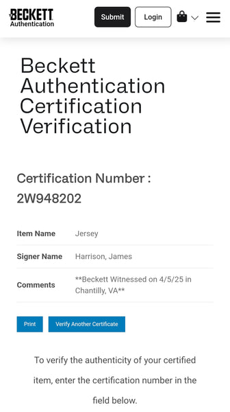 James Harrison Autographed Custom Color Rush Jersey (BAS)