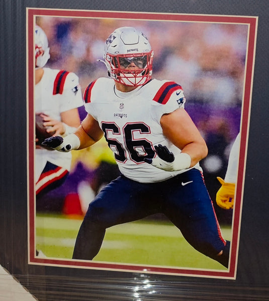 New England Patriots Framed Will Campbell Autographed Custom Jersey (JSA)
