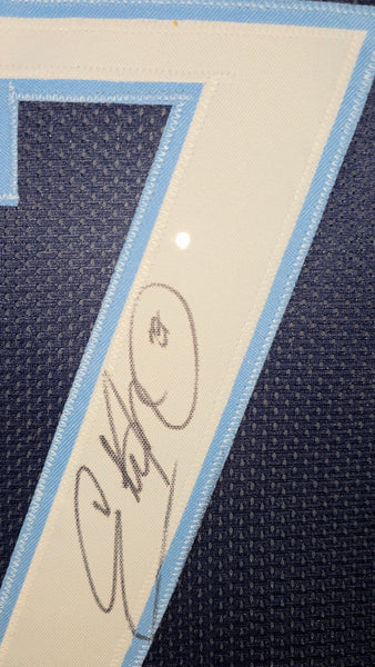Tennessee Titans Framed Eddie George Autographed Custom Jersey (JSA)