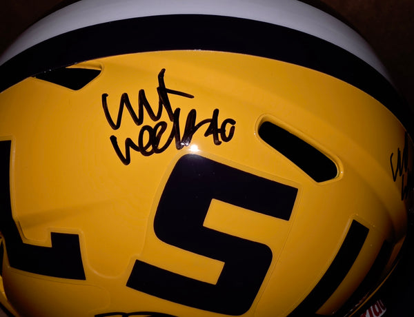 Lousiana State University LSU Whit Weeks, West Weeks, Zach Weeks Autographed Full Size Speed Replica Helmet (BAS)