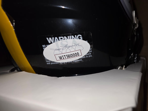 Pittsburgh Steelers Autographed TJ Watt Speed Mini Helmet (JSA)