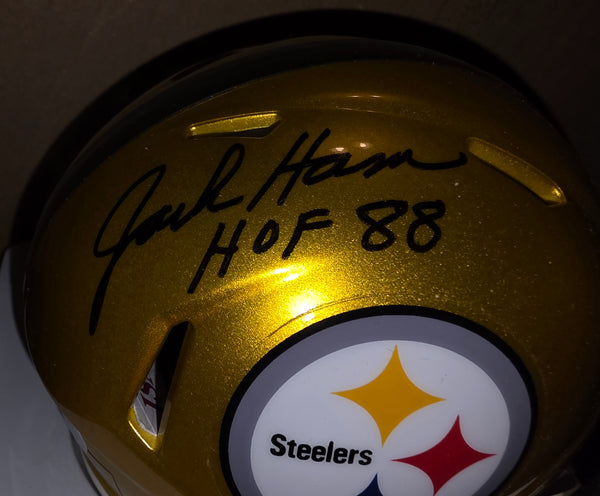 Pittsburgh Steelers Jack Ham Autographed Flash Speed Mini Helmet with Inscription (JSA)
