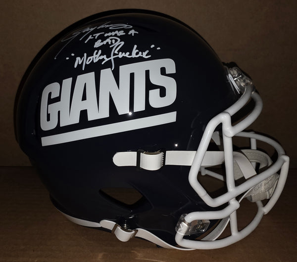 New York Giants Lawrence Taylor Autographed Full Size Speed Replica Helmet with Inscription (BAS)