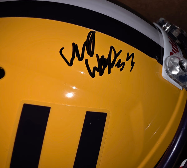 Lousiana State University LSU Whit Weeks, West Weeks, Zach Weeks Autographed Full Size Speed Replica Helmet (BAS)