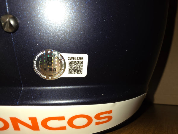 Denver Broncos Patrick Surtain II Autographed Full Size Speed Replica Helmet with Inscription. (BAS)